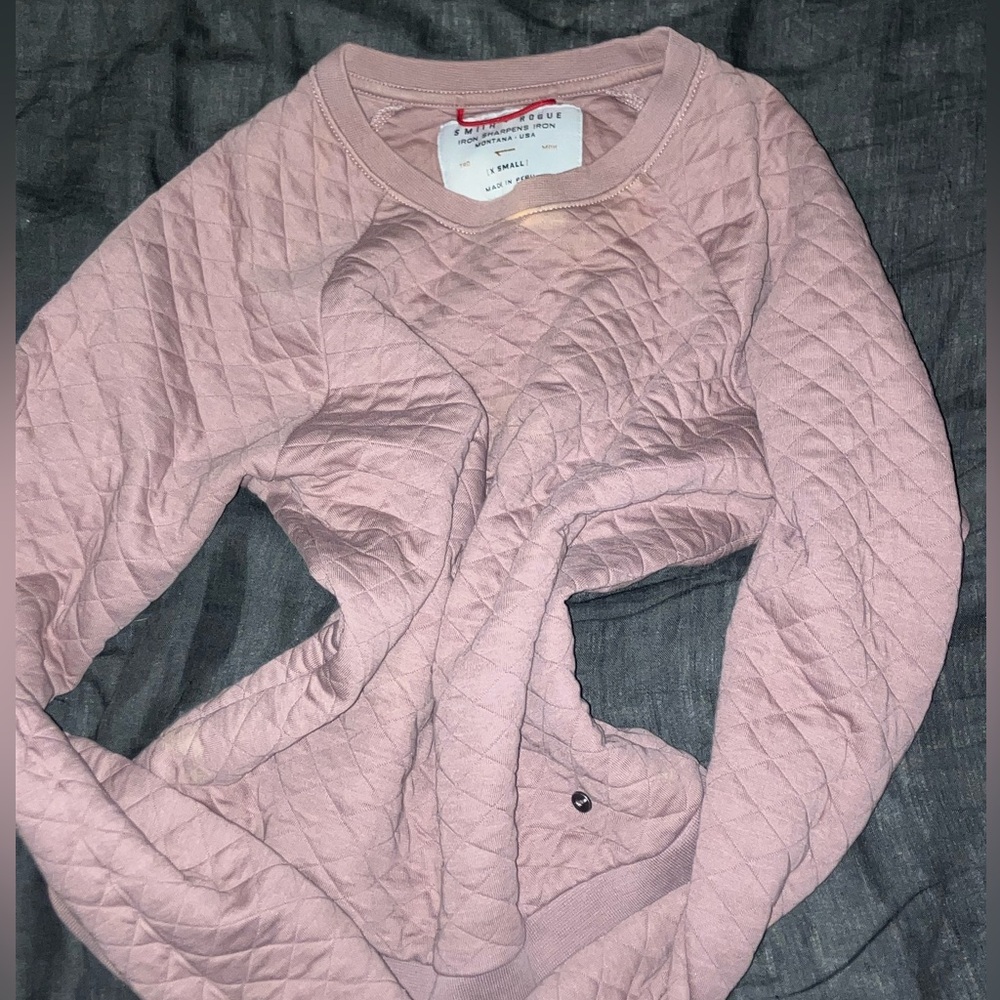 Quilted Pink Sweatshirt